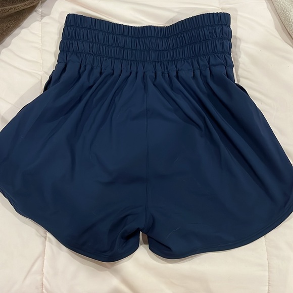 High Waisted Nike Shorts in Navy - Picture 3 of 4
